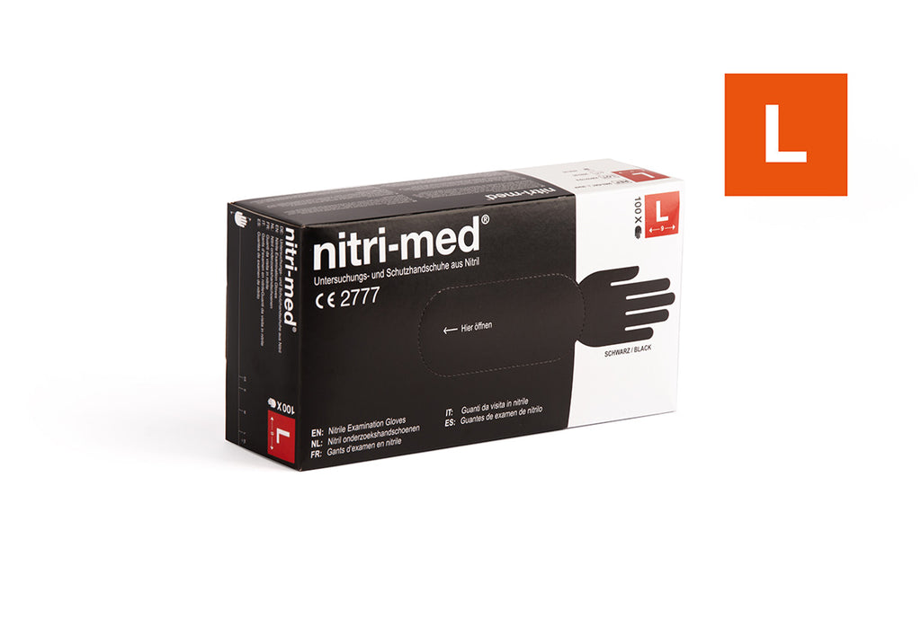Nitri-Med® schwarze Nitril Handschuhe L 100er Box