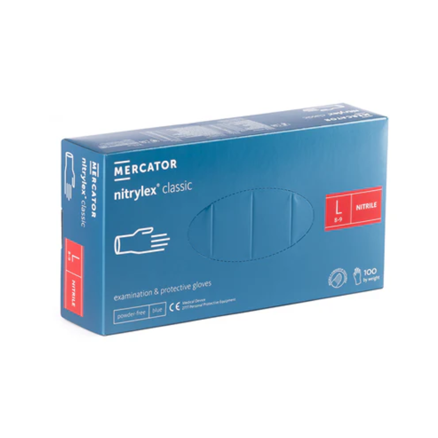nitrylex classic handschuhe Kaufe MERCATOR Nitrylex Handschuhe, Blau - 100er Box – Schnelltest Store