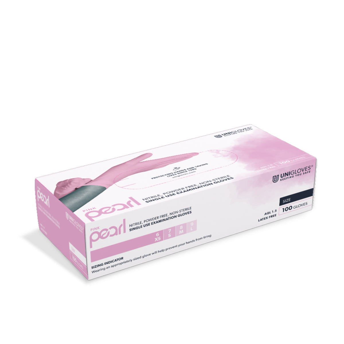 pinke perioden handschuhe Unigloves PINK PEARL – Nitrilhandschuhe für Komfort und Schutz – Schnelltest Store