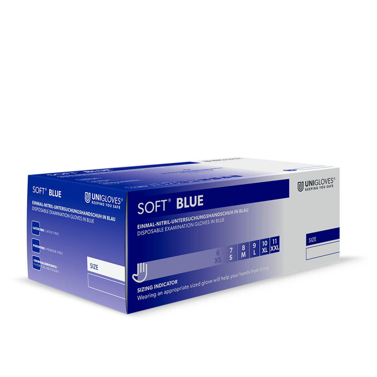 unigloves handschuhe kaufen Unigloves SOFT BLUE – Nitrilhandschuhe in der 200er Box – Schnelltest Store