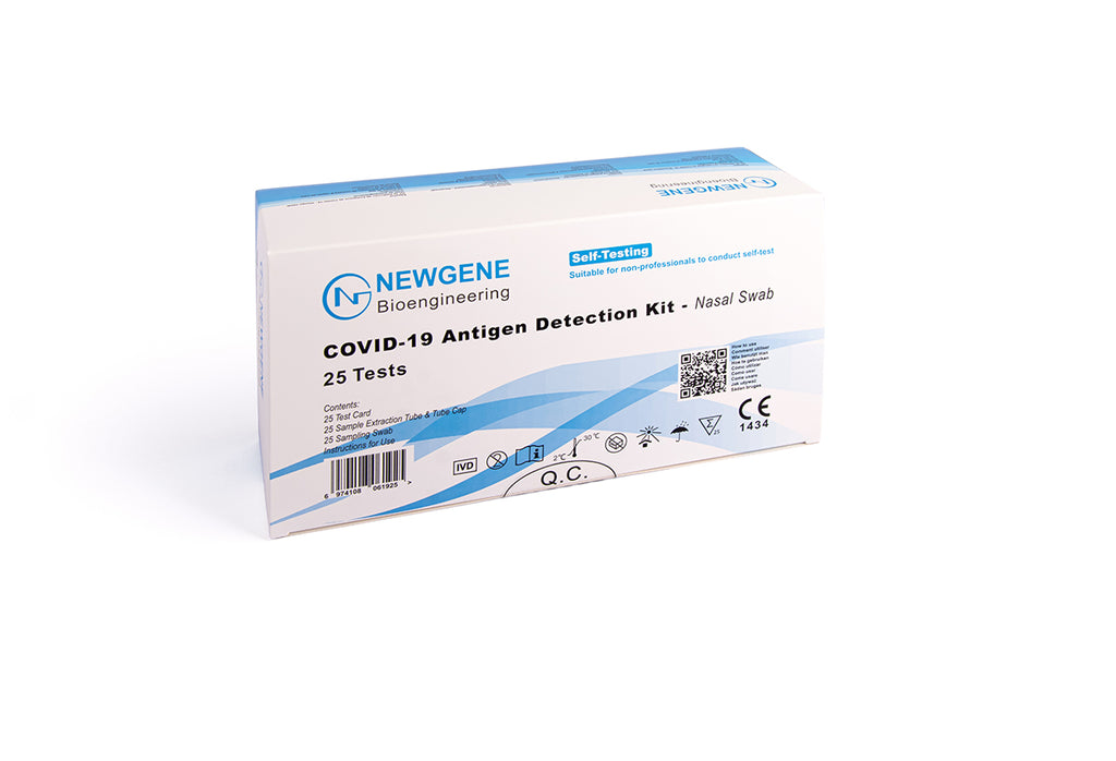 Newgene COVID-19 Antigen Selbsttest Kit - Nasal Swab - Laientest nasal (25er Box)