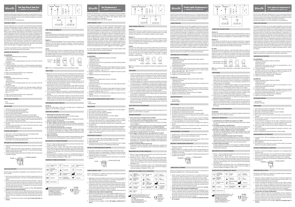 Wondfo Streptokokken Test Anleitung