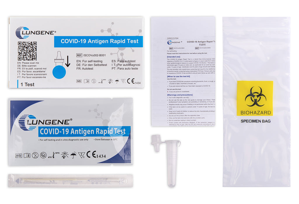 CLUNGENE COVID-19 Antigen Schnelltest (swab), 1 Test pro Box, haltbar bis 31. August 2026