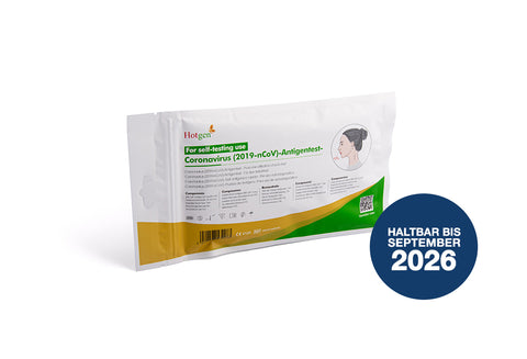 Hotgen Schnelltest 20er Pack, Selbsttest für Zuhause, haltbar bis 9. September 2026