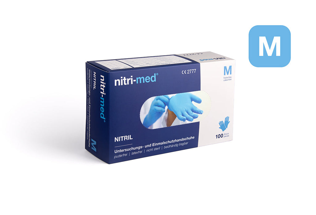 1x Nitri-Med® blaue Nitril Handschuhe M 100er Box