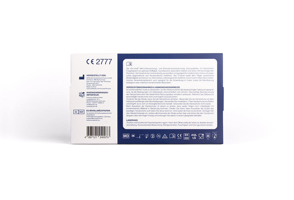 1x Nitri-Med® blaue Nitril Handschuhe XL 100er Box