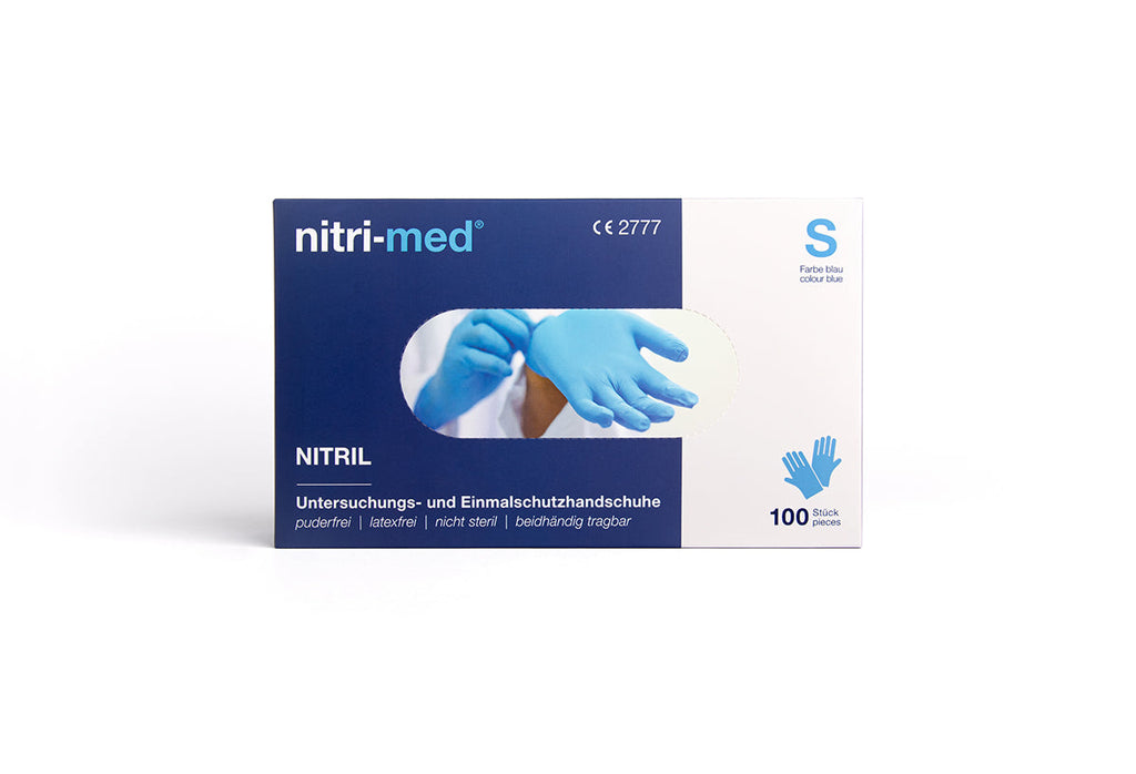 1x Nitri-Med® blaue Nitril Handschuhe S 100er Box