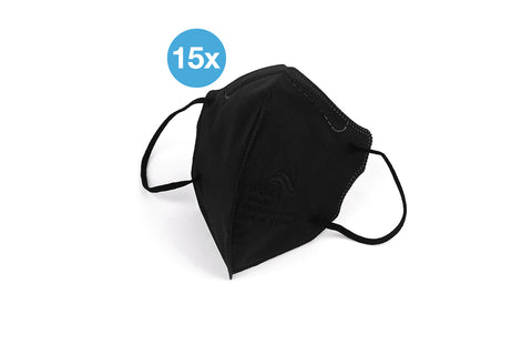 15x ISARLUFT FFP2-Maske schwarz (einzeln verpackt)