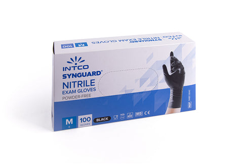 Intco schwarze Nitril Handschuhe Größe M 100er Box