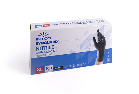 Intco schwarze Nitril Handschuhe Größe XL 100er Box