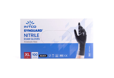 Intco schwarze Nitril Handschuhe Größe XL 100er Box