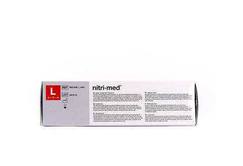 1x Nitri-Med® weiße Nitril Handschuhe L 100er Box