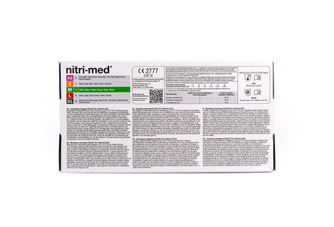 1x Nitri-Med® weiße Nitril Handschuhe M 100er Box