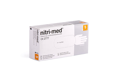 Nitri-Med® weiße Nitril Handschuhe S 100er Box