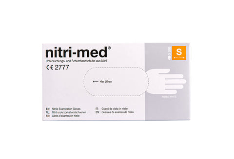 Nitri-Med® weiße Nitril Handschuhe S 100er Box