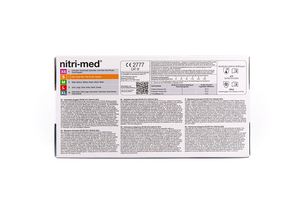 Nitri-Med® weiße Nitril Handschuhe S 100er Box