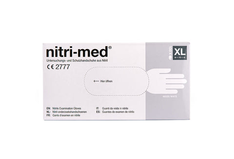 1x Nitri-Med® weiße Nitril Handschuhe XL 100er Box
