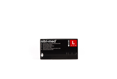 1x Nitri-Med® schwarze Nitril Handschuhe L 100er Box