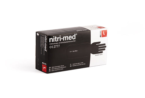 1x Nitri-Med® schwarze Nitril Handschuhe L 100er Box