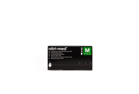 1x Nitri-Med® schwarze Nitril Handschuhe M 100er Box
