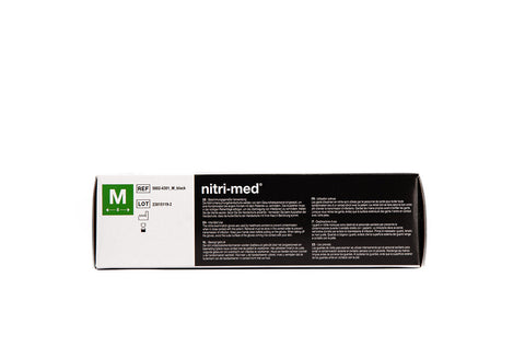 1x Nitri-Med® schwarze Nitril Handschuhe M 100er Box