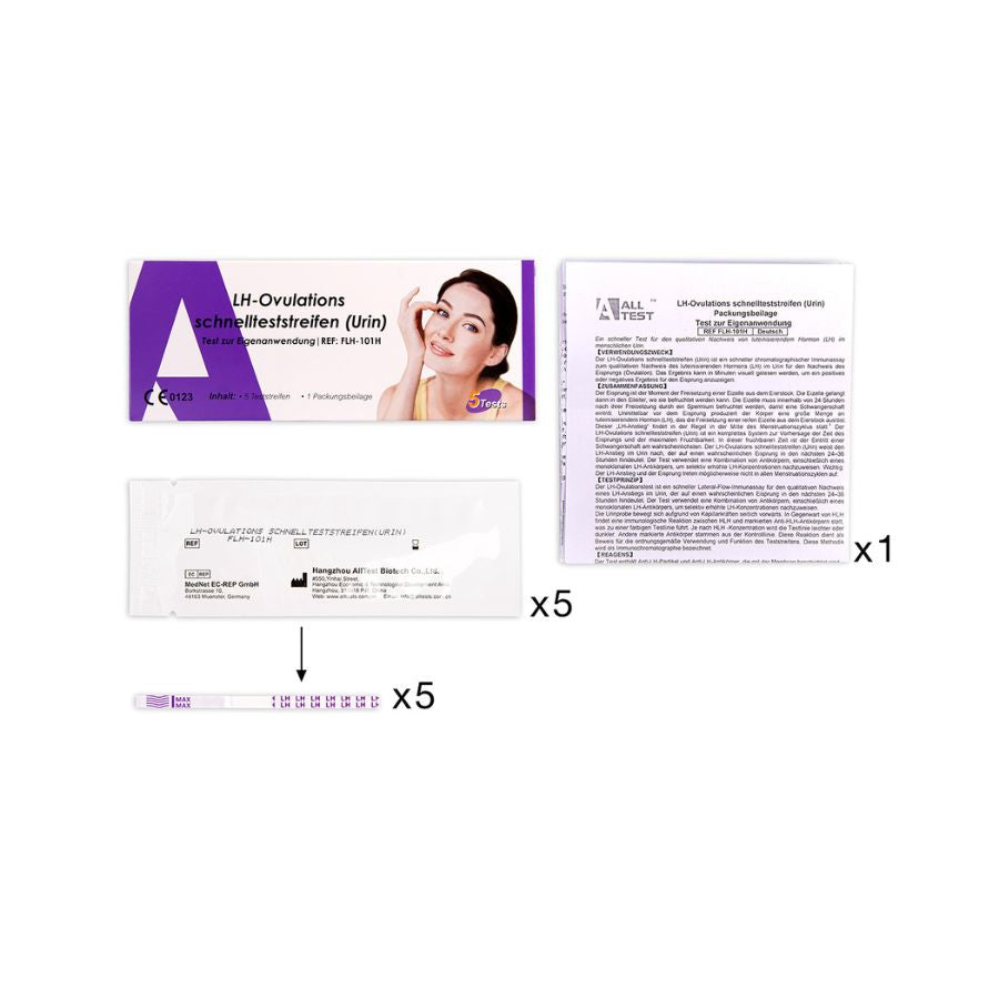 Alltest LH Ovulations Schnelltest - Teststreifen - 5er Box