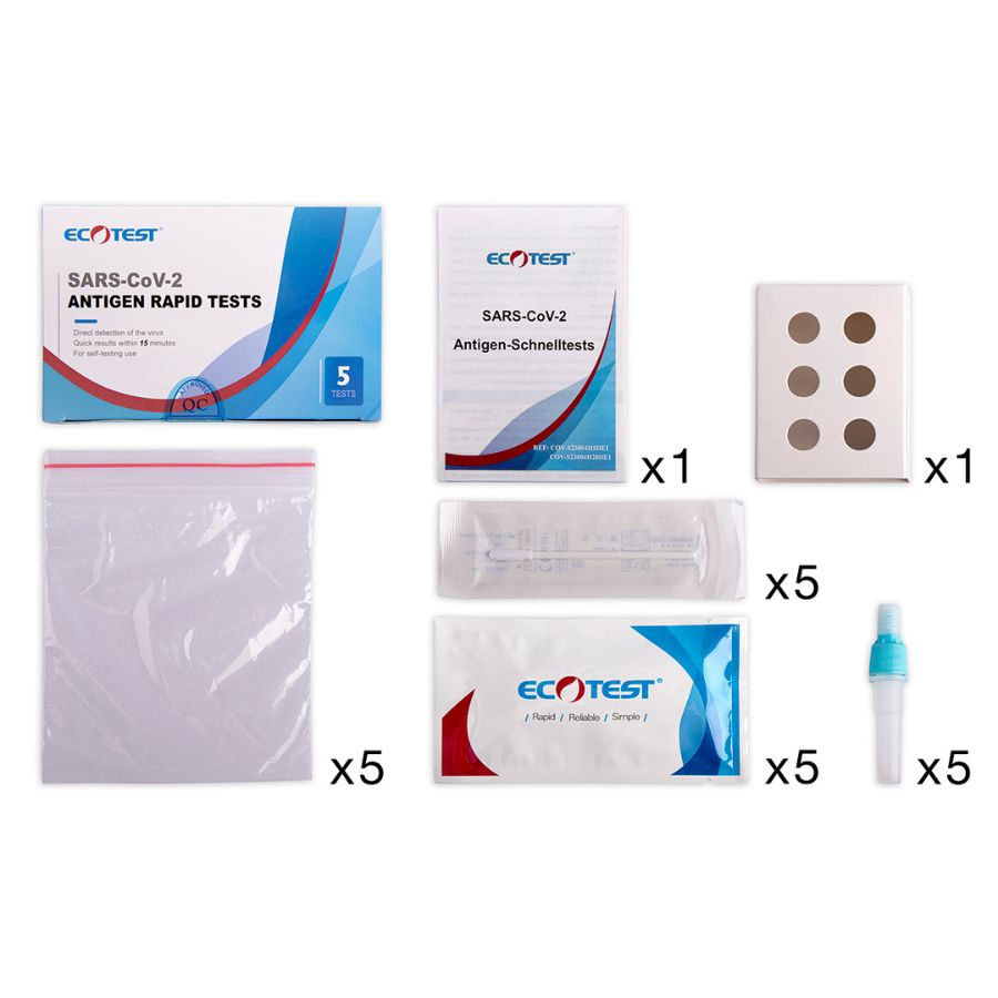 ECOTEST® SARS-CoV-2 Antigen-Schnelltest CE0197 (5er Set)