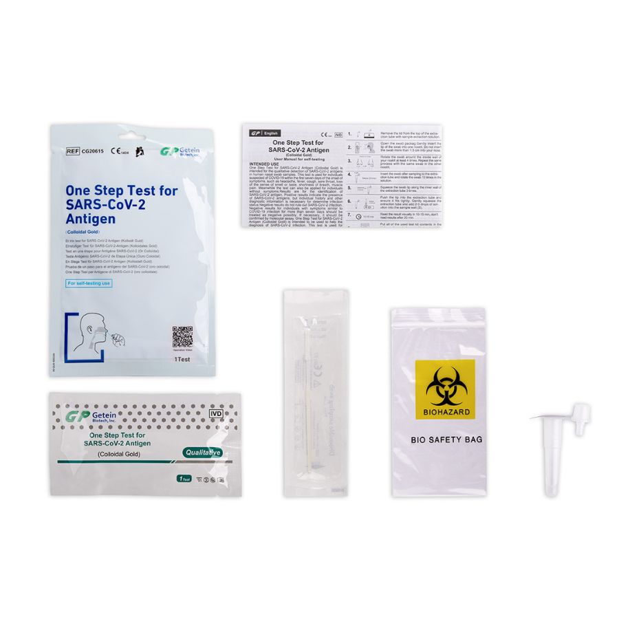 Getein Antigen-Selbsttest - One Step Test for SARS-CoV-2 Antigen (Colloidal Gold)