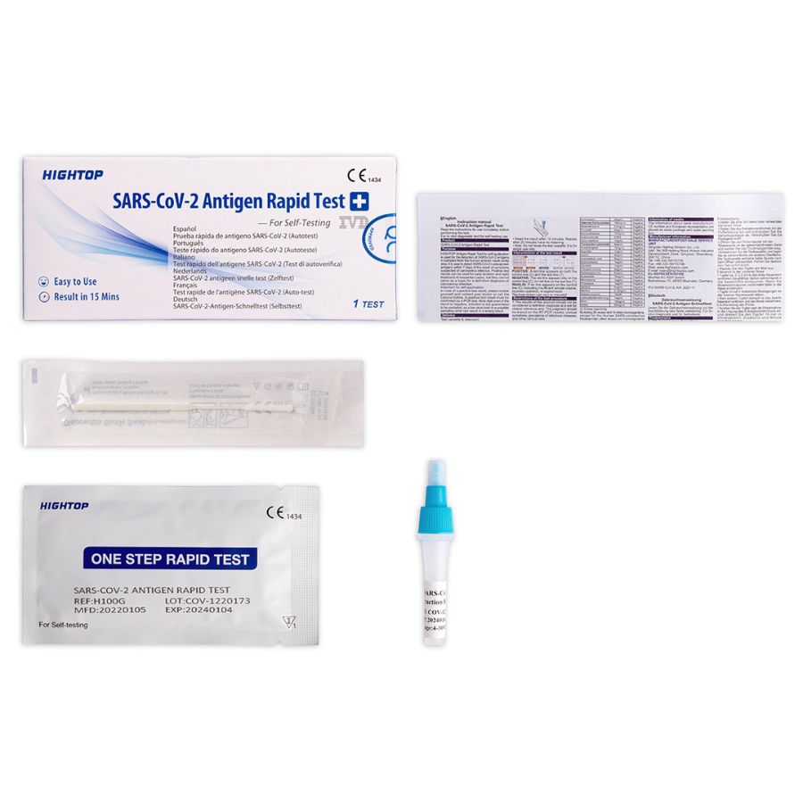 HIGHTOP® Laien-Antigentest - Selbsttest für Zuhause - CE1434 zertifiziert