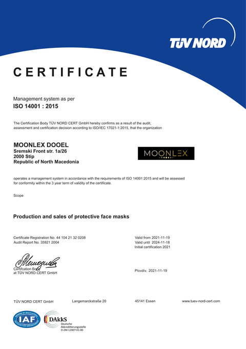 Moonlex FFP2 NR Schutzmaske weiß (haltbar bis: 31. Okt 2028) - 10er Box