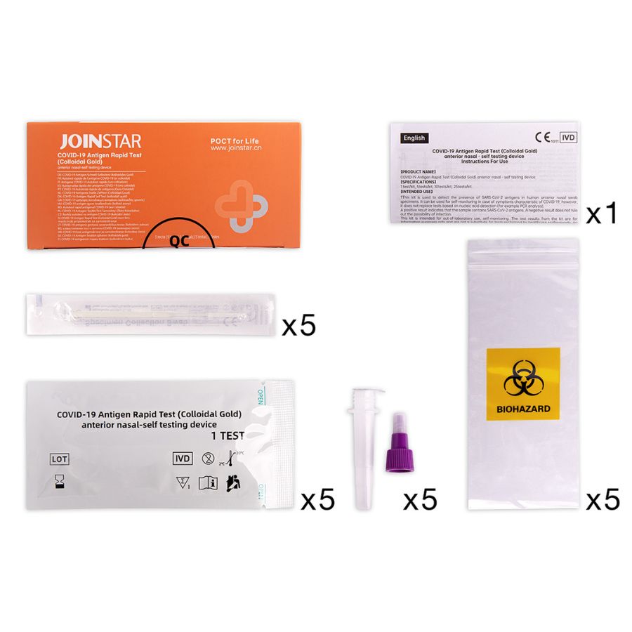 Joinstar Biomedical - COVID-19 Antigen Selbsttest (5er Set)