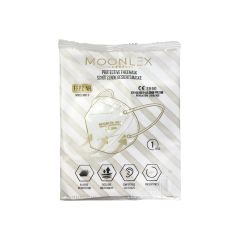 Moonlex FFP2 NR Schutzmaske weiß (haltbar bis: 31. Okt 2028) - 10er Box