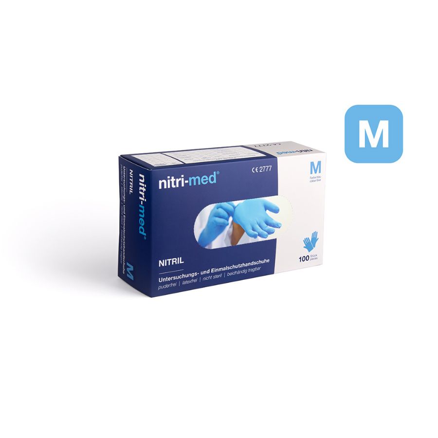 Nitri-Med® blaue Nitril Handschuhe M 100er Box