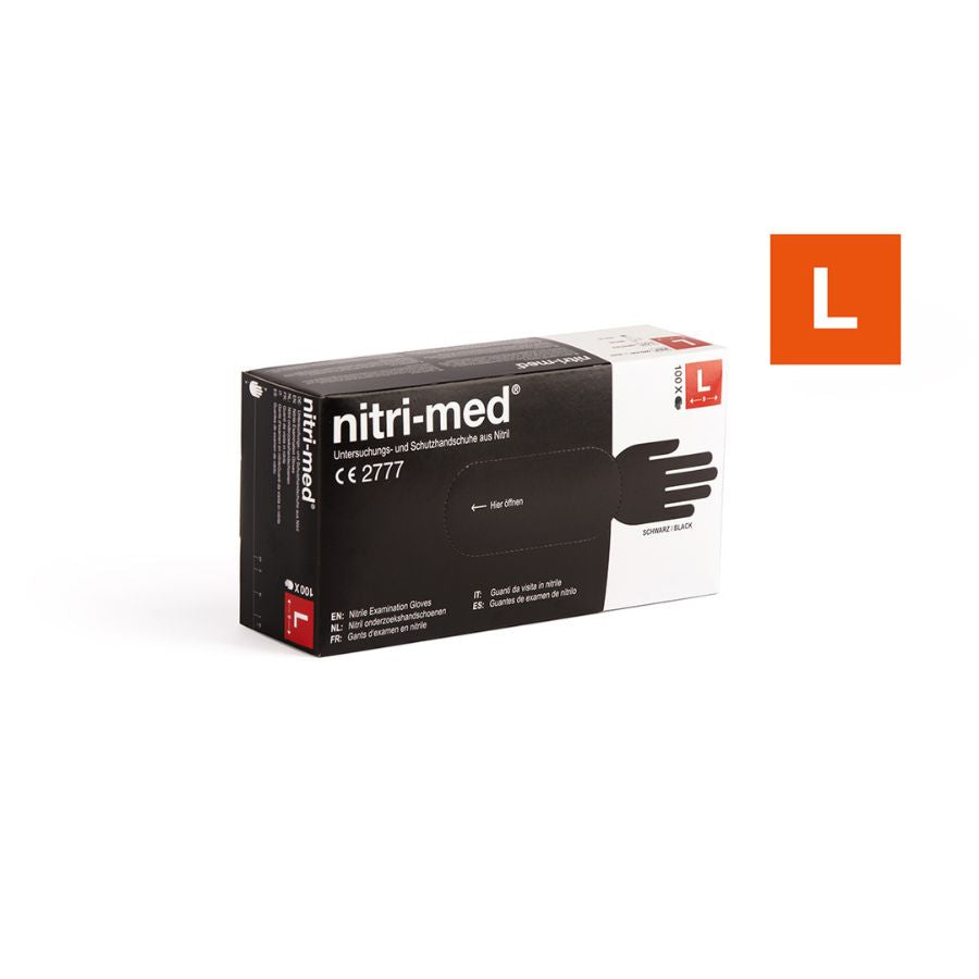 Nitri-Med® schwarze Nitril Handschuhe L 100er Box