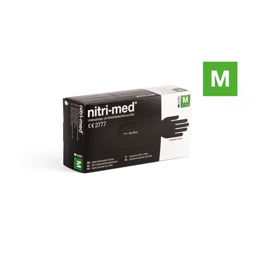 Nitri-Med® schwarze Nitril Handschuhe M 100er Box