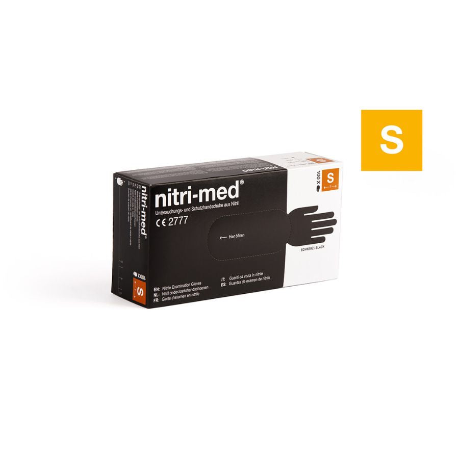 Nitri-Med® schwarze Nitril Handschuhe S 100er Box