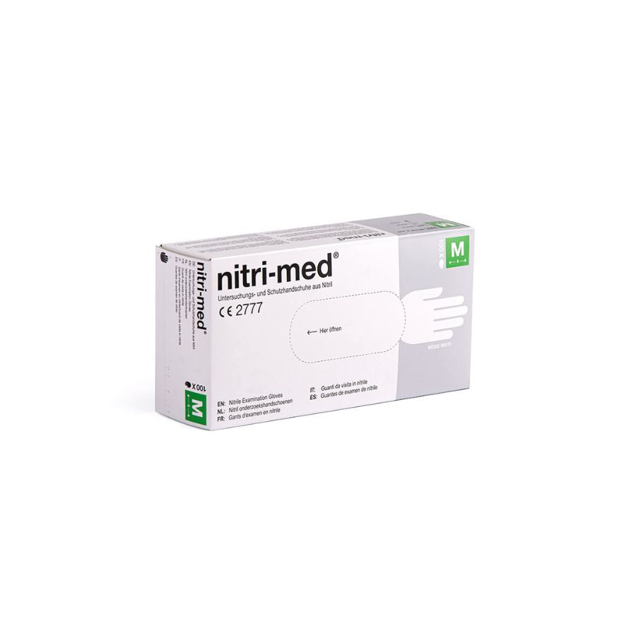 Nitri-Med® weiße Nitril Handschuhe M 100er Box