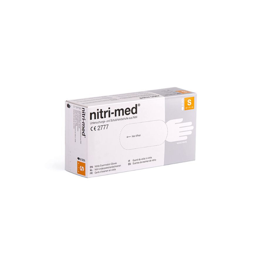 Nitri-Med® weiße Nitril Handschuhe S 100er Box