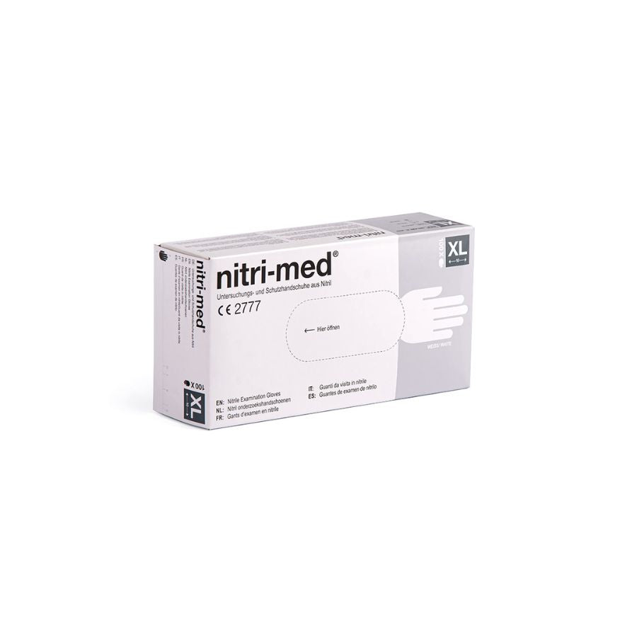 Nitri-Med® weiße Nitril Handschuhe XL 100er Box