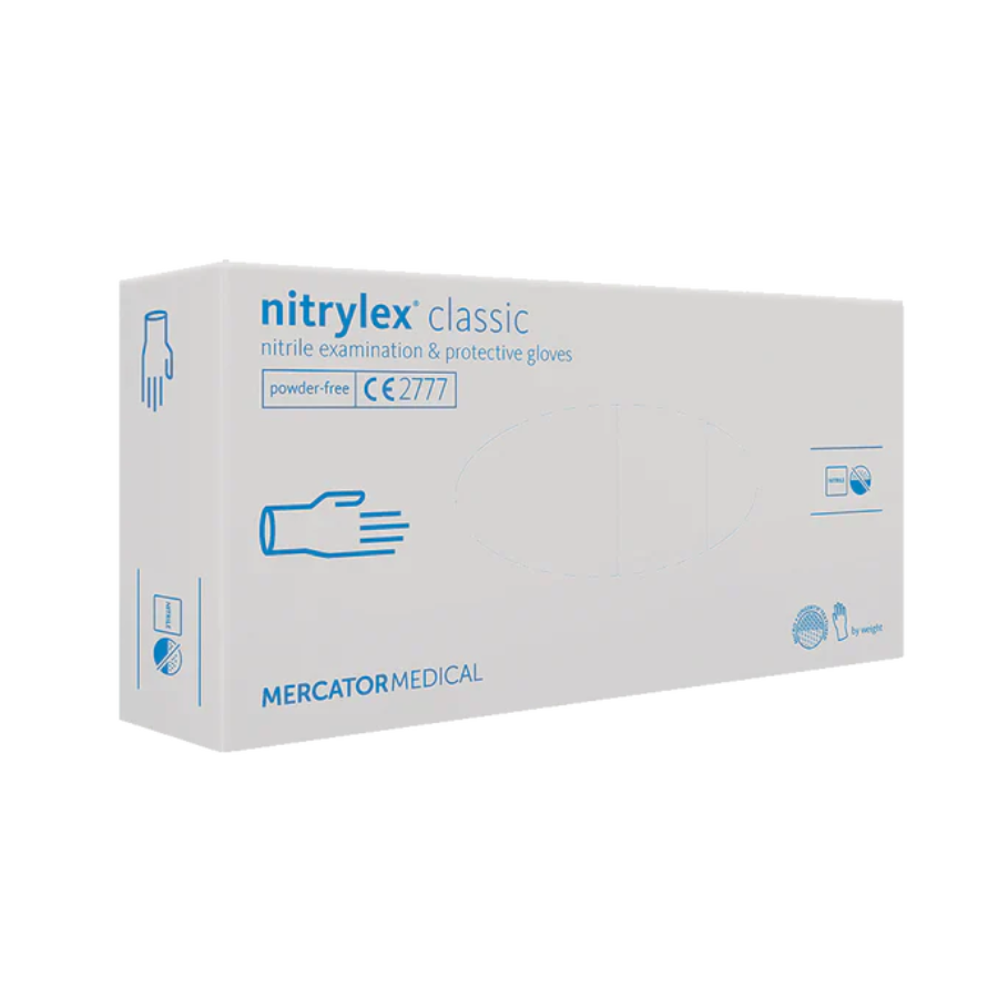 Kaufe MERCATOR Nitrylex Handschuhe, weiß - 100er Box – Schnelltest Store