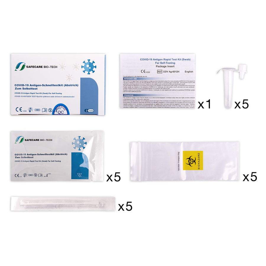 Safecare Bio-Tech Laientest COVID-19 Antigentest ❗haltbar bis: 31. Aug 2027❗ - 5er Box