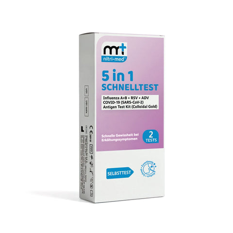 nitri-med 5in1 Kombitest SARS-CoV-2 & Influenza A+B & RSV & ADV- 2er Box