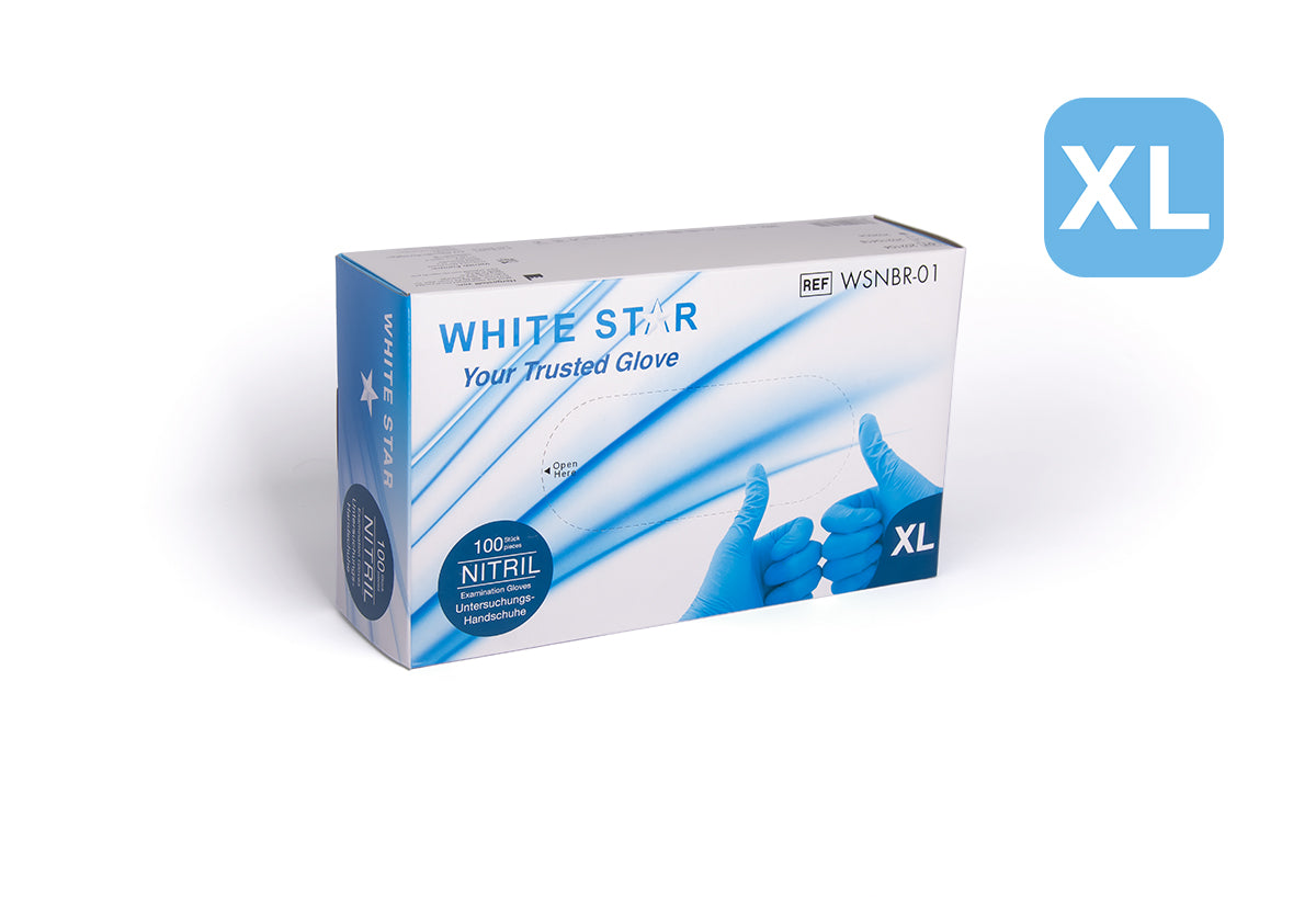 WhiteStar - blaue Nitril Handschuhe XL 100er Box