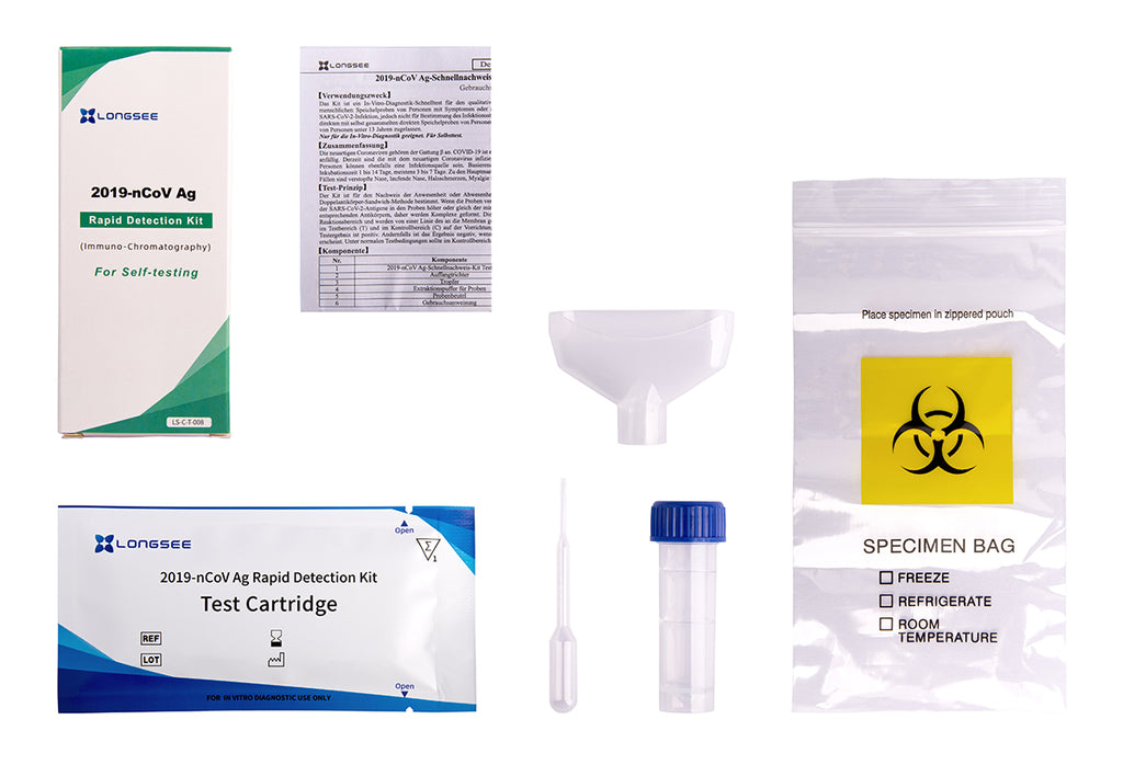 Longsee Spucktest - COVID-19 Antigen CE Zertifiziert (CE1434) 1er Kit