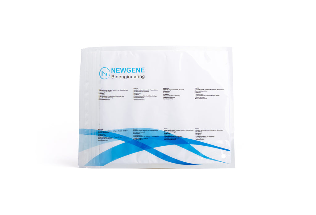 Newgene COVID-19 Antigen Selbsttest Kit - Nasal Swab - Laientest nasal (5er Polybeutel)
