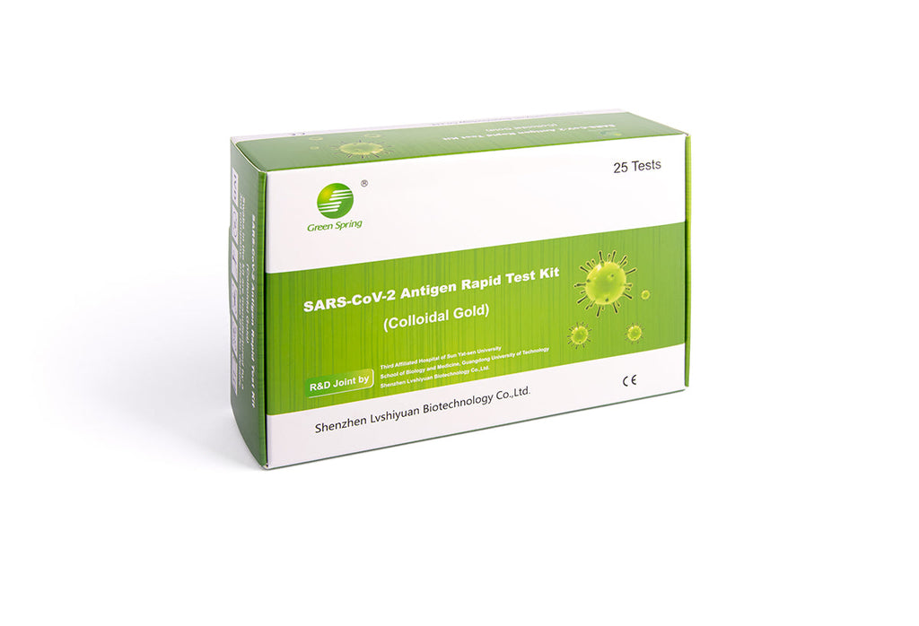 25x Green Spring® (haltbar bis: 11. Okt. 2024) SARS-CoV-2 Antigen Rapid Test Kit Schnelltest 4in1