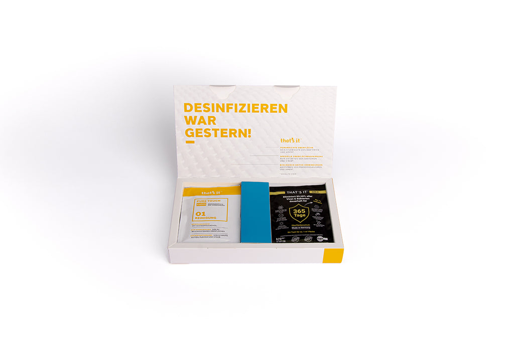 THAT'S IT 365 TAGE (5er Box) Desinfektionstücher & Oberflächenschutz gegen Corona Viren & Bakterien