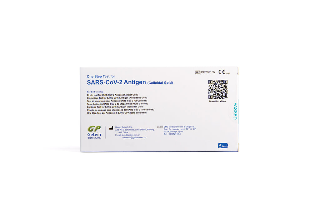 Getein Antigen-Selbsttest - One Step Test for SARS-CoV-2 Antigen - 5er Box