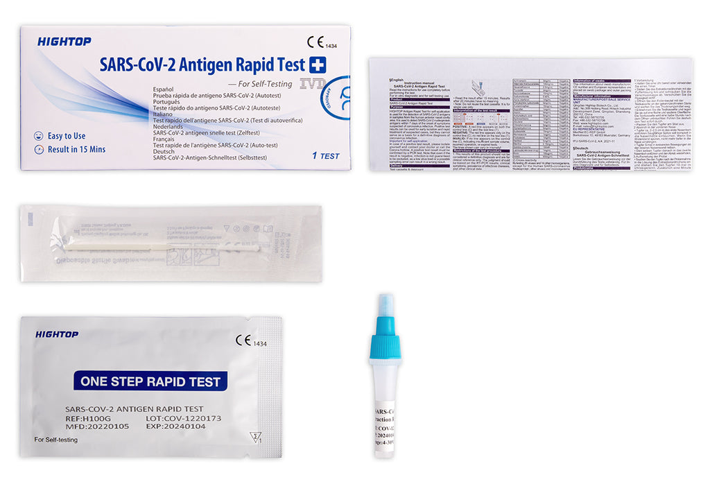 HIGHTOP® Laien-Antigentest - Selbsttest für Zuhause - CE1434 zertifiziert