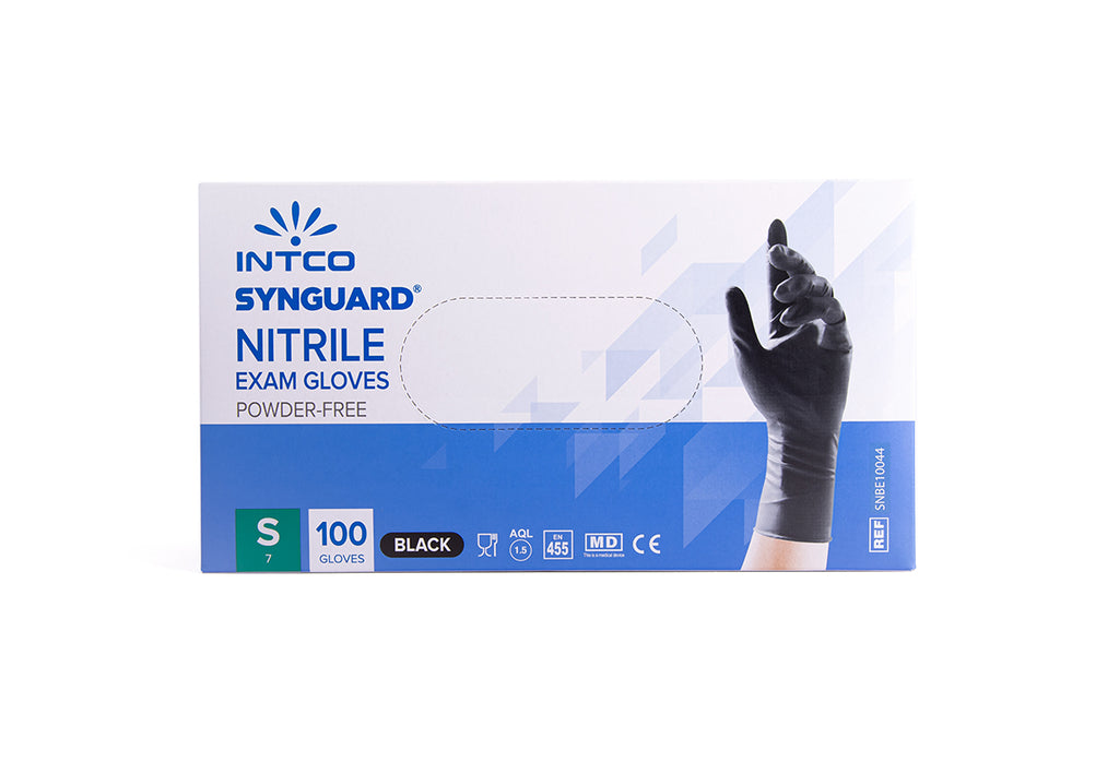 Intco schwarze Nitril Handschuhe Größe S 100er Box